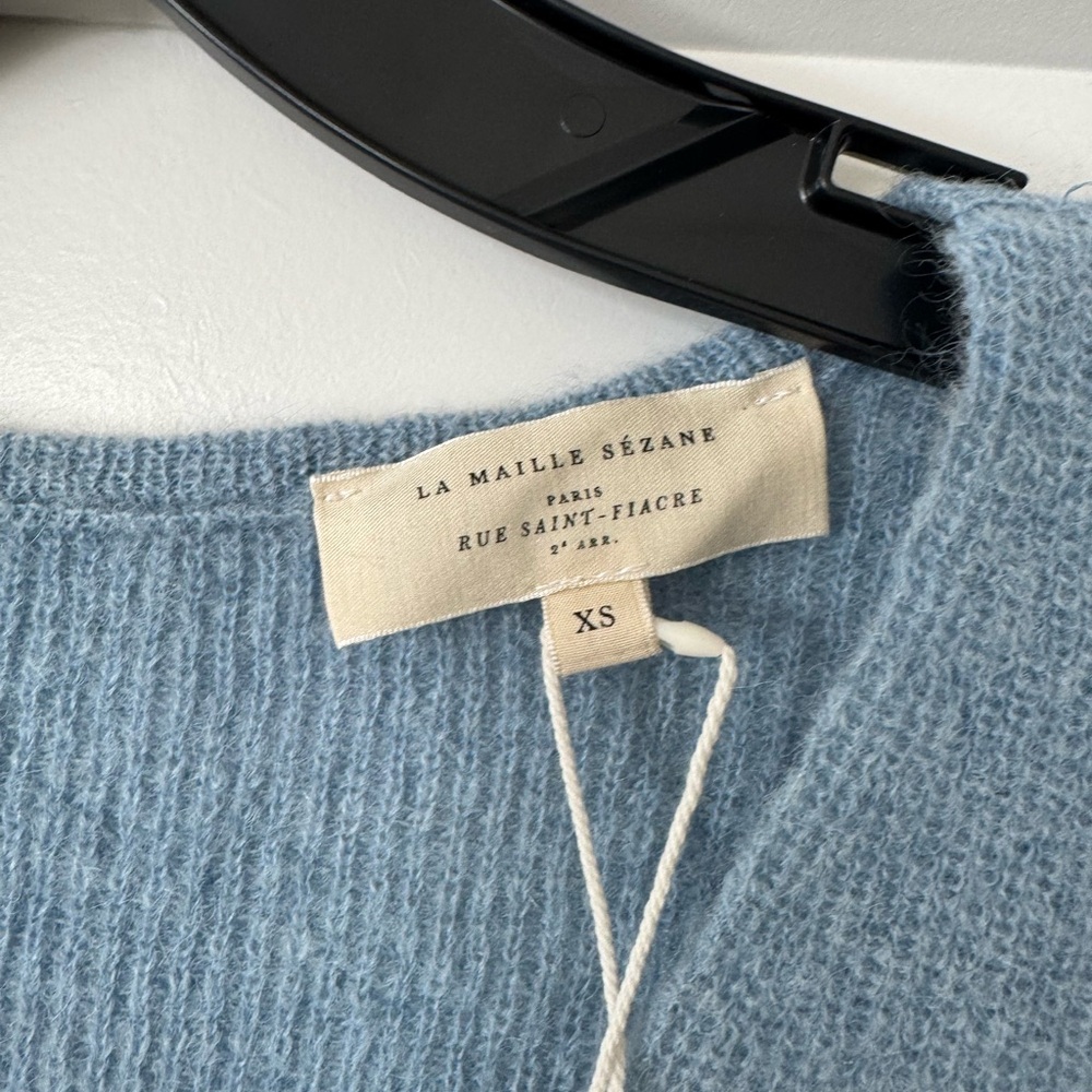Sezane Barry Cardigan in Sky Blue - Picture 4 of 8
